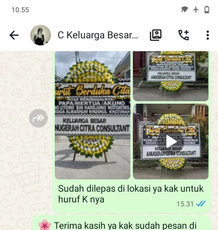 Pengiriman Papan Bunga Duka Pringgacala Karangampel